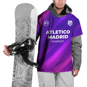Накидка на куртку 3D с принтом Atletico Madrid legendary sport grunge в Петрозаводске, 100% полиэстер |  | 