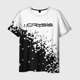 Мужская футболка 3D с принтом Crysis текстура в Екатеринбурге, 100% полиэфир | прямой крой, круглый вырез горловины, длина до линии бедер | 