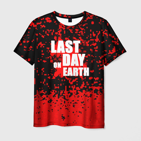 Мужская футболка 3D с принтом the last of us   красная текстура в Кировске, 100% полиэфир | прямой крой, круглый вырез горловины, длина до линии бедер | 