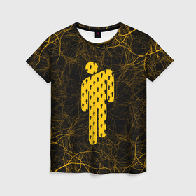 Женская футболка 3D с принтом билли айлиш паутина абстракция в Белгороде, 100% полиэфир ( синтетическое хлопкоподобное полотно) | прямой крой, круглый вырез горловины, длина до линии бедер | 