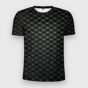 Мужская футболка 3D Slim с принтом Карбоновые соты текстура в Кировске, 100% полиэстер с улучшенными характеристиками | приталенный силуэт, круглая горловина, широкие плечи, сужается к линии бедра | 