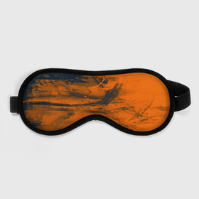 Маска для сна 3D с принтом Абстрактная оранжевая поверхность и чёрные тени в Рязани, внешний слой — 100% полиэфир, внутренний слой — 100% хлопок, между ними — поролон |  | Тематика изображения на принте: 