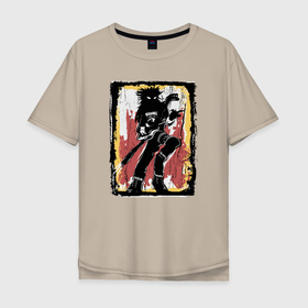 Мужская футболка хлопок Oversize с принтом Рамоунс в Курске, 100% хлопок | свободный крой, круглый ворот, “спинка” длиннее передней части | 