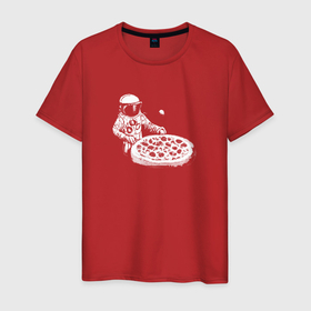 Мужская футболка хлопок с принтом Space breakfast в Курске, 100% хлопок | прямой крой, круглый вырез горловины, длина до линии бедер, слегка спущенное плечо. | 