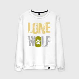 Мужской свитшот хлопок с принтом Lone Wolf   одинокий волк в Тюмени, 100% хлопок |  | Тематика изображения на принте: 