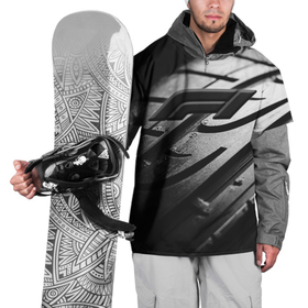 Накидка на куртку 3D с принтом Formula 1   dark theme , 100% полиэстер |  | Тематика изображения на принте: 