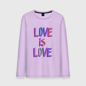 Мужской лонгслив хлопок с принтом Love is Love Надпись в городе Новоалтайск, 100% хлопок |  | 