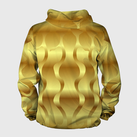 Мужская ветровка 3D с принтом Золото абстрактная графика в Петрозаводске, 100% полиэстер | подол и капюшон оформлены резинкой с фиксаторами, два кармана без застежек по бокам, один потайной карман на груди | 