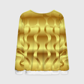 Мужской свитшот 3D с принтом Золото абстрактная графика в Петрозаводске, 100% полиэстер с мягким внутренним слоем | круглый вырез горловины, мягкая резинка на манжетах и поясе, свободная посадка по фигуре | 