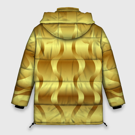 Женская зимняя куртка Oversize с принтом Золото абстрактная графика в Новосибирске, верх — 100% полиэстер; подкладка — 100% полиэстер; утеплитель — 100% полиэстер | длина ниже бедра, силуэт Оверсайз. Есть воротник-стойка, отстегивающийся капюшон и ветрозащитная планка. 

Боковые карманы с листочкой на кнопках и внутренний карман на молнии | 