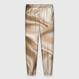 Мужские брюки 3D с принтом Струящаяся золотистая ткань в Новосибирске, 100% полиэстер | манжеты по низу, эластичный пояс регулируется шнурком, по бокам два кармана без застежек, внутренняя часть кармана из мелкой сетки | 