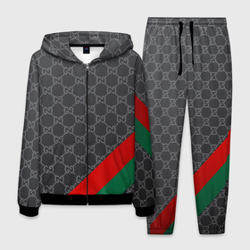 Мужской костюм 3D с принтом в стиле gucci в городе Новоалтайск, 100% полиэстер | Манжеты и пояс оформлены тканевой резинкой, двухслойный капюшон со шнурком для регулировки, карманы спереди | 