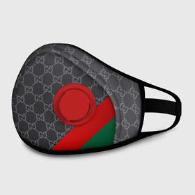 Маска из неопрена с принтом в стиле gucci в городе Новоалтайск, неопрен 100% | Форма огибающая нос. Резинки для ушей с дополнительной резинкой на затылке. Клапан для выдоха для активного дыхания при занятиях спортом. Эластичный материал маски и окантовки для лучшего растяжения и прилегания маски.  | 