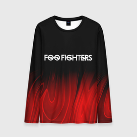 Мужской лонгслив 3D с принтом Foo Fighters red plasma в Петрозаводске, 100% полиэстер | длинные рукава, круглый вырез горловины, полуприлегающий силуэт | 