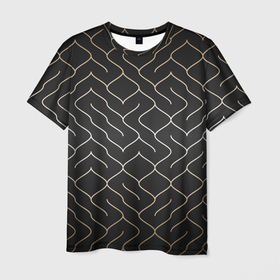 Мужская футболка 3D с принтом Black Gold   Лабиринт в Тюмени, 100% полиэфир | прямой крой, круглый вырез горловины, длина до линии бедер | 