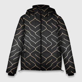 Мужская зимняя куртка 3D с принтом Black Gold   Лабиринт в Санкт-Петербурге, верх — 100% полиэстер; подкладка — 100% полиэстер; утеплитель — 100% полиэстер | длина ниже бедра, свободный силуэт Оверсайз. Есть воротник-стойка, отстегивающийся капюшон и ветрозащитная планка. 

Боковые карманы с листочкой на кнопках и внутренний карман на молнии. | 