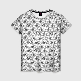 Женская футболка 3D с принтом Рука и глаз в Санкт-Петербурге, 100% полиэфир ( синтетическое хлопкоподобное полотно) | прямой крой, круглый вырез горловины, длина до линии бедер | 