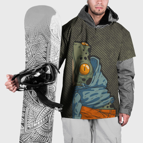 Накидка на куртку 3D с принтом Уставшая лягушка в Белгороде, 100% полиэстер |  | Тематика изображения на принте: 