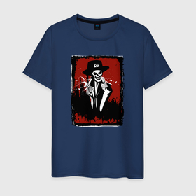 Мужская футболка хлопок с принтом Абстрактный панк в Санкт-Петербурге, 100% хлопок | прямой крой, круглый вырез горловины, длина до линии бедер, слегка спущенное плечо. | 
