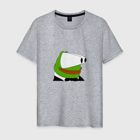 Мужская футболка хлопок с принтом Booba Pepe в Новосибирске, 100% хлопок | прямой крой, круглый вырез горловины, длина до линии бедер, слегка спущенное плечо. | 
