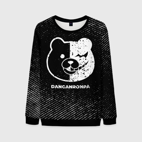 Мужской свитшот 3D с принтом Danganronpa с потертостями на темном фоне в городе Новоалтайск, 100% полиэстер с мягким внутренним слоем | круглый вырез горловины, мягкая резинка на манжетах и поясе, свободная посадка по фигуре | 