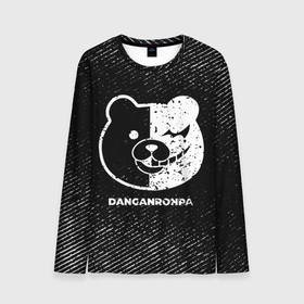 Мужской лонгслив 3D с принтом Danganronpa с потертостями на темном фоне в городе Новоалтайск, 100% полиэстер | длинные рукава, круглый вырез горловины, полуприлегающий силуэт | 