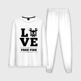 Мужская пижама хлопок (с лонгсливом) с принтом Free Fire love classic в Тюмени,  |  | 