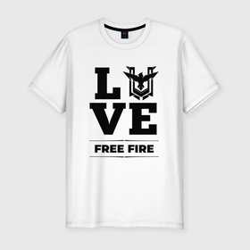Мужская футболка хлопок Slim с принтом Free Fire love classic в Кировске, 92% хлопок, 8% лайкра | приталенный силуэт, круглый вырез ворота, длина до линии бедра, короткий рукав | Тематика изображения на принте: 