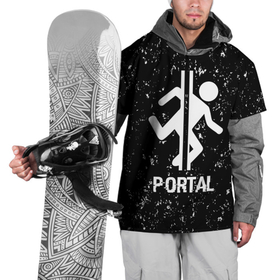 Накидка на куртку 3D с принтом Portal glitch на темном фоне в Белгороде, 100% полиэстер |  | Тематика изображения на принте: 