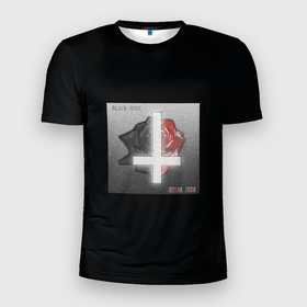 Мужская футболка 3D Slim с принтом Pyrokinesis   Black Roze x Red Roze в Кировске, 100% полиэстер с улучшенными характеристиками | приталенный силуэт, круглая горловина, широкие плечи, сужается к линии бедра | 