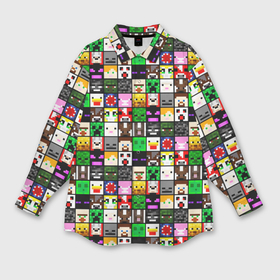 Мужская рубашка oversize 3D с принтом Minecraft characters в Тюмени,  |  | 