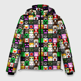 Мужская зимняя куртка 3D с принтом Minecraft characters в Петрозаводске, верх — 100% полиэстер; подкладка — 100% полиэстер; утеплитель — 100% полиэстер | длина ниже бедра, свободный силуэт Оверсайз. Есть воротник-стойка, отстегивающийся капюшон и ветрозащитная планка. 

Боковые карманы с листочкой на кнопках и внутренний карман на молнии. | 