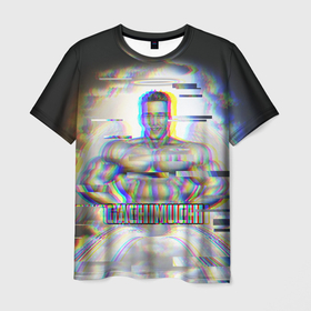 Мужская футболка 3D с принтом Гачимучи глитч , 100% полиэфир | прямой крой, круглый вырез горловины, длина до линии бедер | 