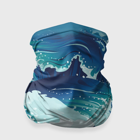 Бандана-труба 3D с принтом Несущиеся морские волны в Белгороде, 100% полиэстер, ткань с особыми свойствами — Activecool | плотность 150‒180 г/м2; хорошо тянется, но сохраняет форму | 