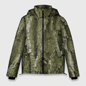 Мужская зимняя куртка 3D с принтом Кора дуба   текстура в Курске, верх — 100% полиэстер; подкладка — 100% полиэстер; утеплитель — 100% полиэстер | длина ниже бедра, свободный силуэт Оверсайз. Есть воротник-стойка, отстегивающийся капюшон и ветрозащитная планка. 

Боковые карманы с листочкой на кнопках и внутренний карман на молнии. | 