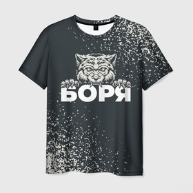 Мужская футболка 3D с принтом Боря зубастый волк в Петрозаводске, 100% полиэфир | прямой крой, круглый вырез горловины, длина до линии бедер | 