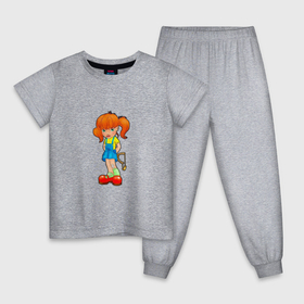 Детская пижама хлопок с принтом Девочка с рогаткой в Кировске, 100% хлопок |  брюки и футболка прямого кроя, без карманов, на брюках мягкая резинка на поясе и по низу штанин
 | 