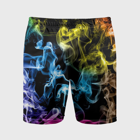 Мужские шорты спортивные с принтом Эйфория в дыму в Санкт-Петербурге,  |  | Тематика изображения на принте: 