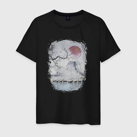 Мужская футболка хлопок с принтом Кошки путешественницы в Санкт-Петербурге, 100% хлопок | прямой крой, круглый вырез горловины, длина до линии бедер, слегка спущенное плечо. | 
