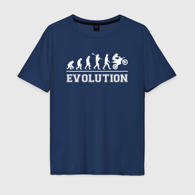 Мужская футболка хлопок Oversize с принтом Мото эволюция в Тюмени, 100% хлопок | свободный крой, круглый ворот, “спинка” длиннее передней части | 
