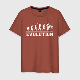 Мужская футболка хлопок с принтом Мото эволюция в Санкт-Петербурге, 100% хлопок | прямой крой, круглый вырез горловины, длина до линии бедер, слегка спущенное плечо. | 