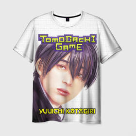 Мужская футболка 3D с принтом Tomodachi Game: Юичи Катагири портрет в Кировске, 100% полиэфир | прямой крой, круглый вырез горловины, длина до линии бедер | Тематика изображения на принте: 