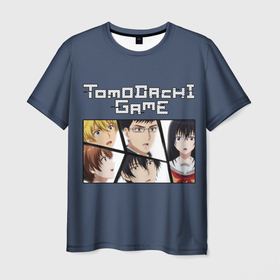 Мужская футболка 3D с принтом Tomodachi Game   игра друзей в Тюмени, 100% полиэфир | прямой крой, круглый вырез горловины, длина до линии бедер | 