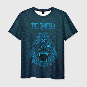 Мужская футболка 3D с принтом Одноглазая горилла в Кировске, 100% полиэфир | прямой крой, круглый вырез горловины, длина до линии бедер | 