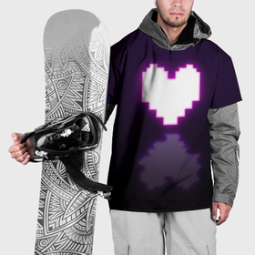 Накидка на куртку 3D с принтом Undertale heart neon в Белгороде, 100% полиэстер |  | Тематика изображения на принте: 