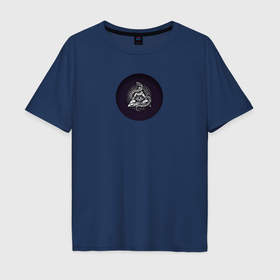 Мужская футболка хлопок Oversize с принтом Иллюминаты   пирамида, глаз, змея в Санкт-Петербурге, 100% хлопок | свободный крой, круглый ворот, “спинка” длиннее передней части | Тематика изображения на принте: 