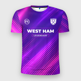 Мужская футболка 3D Slim с принтом West Ham legendary sport grunge , 100% полиэстер с улучшенными характеристиками | приталенный силуэт, круглая горловина, широкие плечи, сужается к линии бедра | Тематика изображения на принте: 
