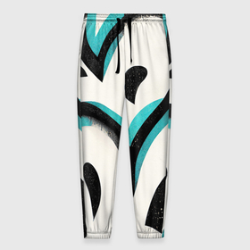 Мужские брюки 3D с принтом Узоры в стиле граффити в Санкт-Петербурге, 100% полиэстер | манжеты по низу, эластичный пояс регулируется шнурком, по бокам два кармана без застежек, внутренняя часть кармана из мелкой сетки | 