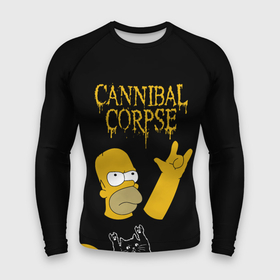 Мужской рашгард 3D с принтом Cannibal Corpse Симпсоны Гомер рокер ,  |  | 