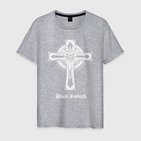 Мужская футболка хлопок с принтом Black Sabbath крест в Санкт-Петербурге, 100% хлопок | прямой крой, круглый вырез горловины, длина до линии бедер, слегка спущенное плечо. | 